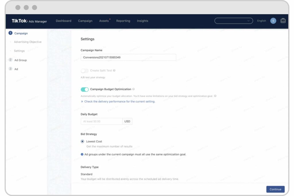 TikTok Ads - cách chạy - bước 2